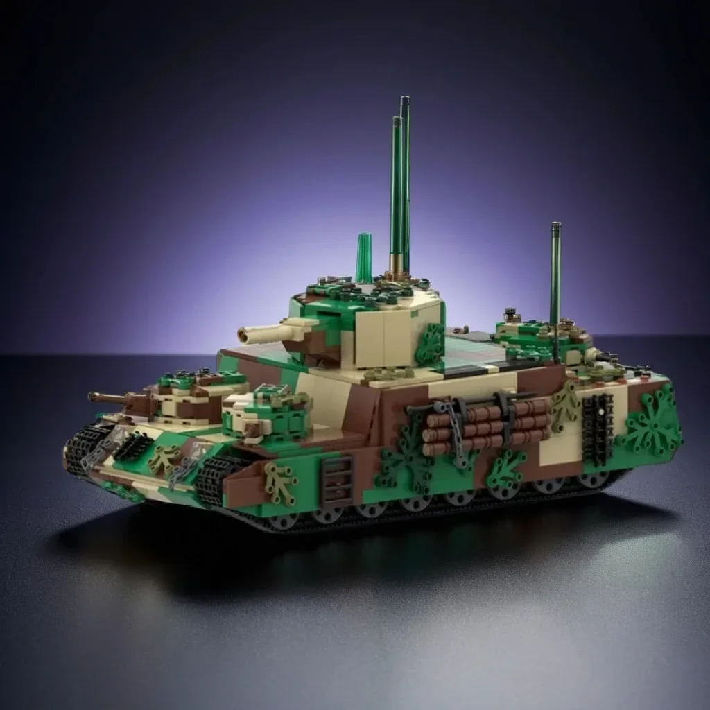 Lego Compatible Military Tank - 1884Pcs 130-O-I Japanese Super-Heavy Tank MOC