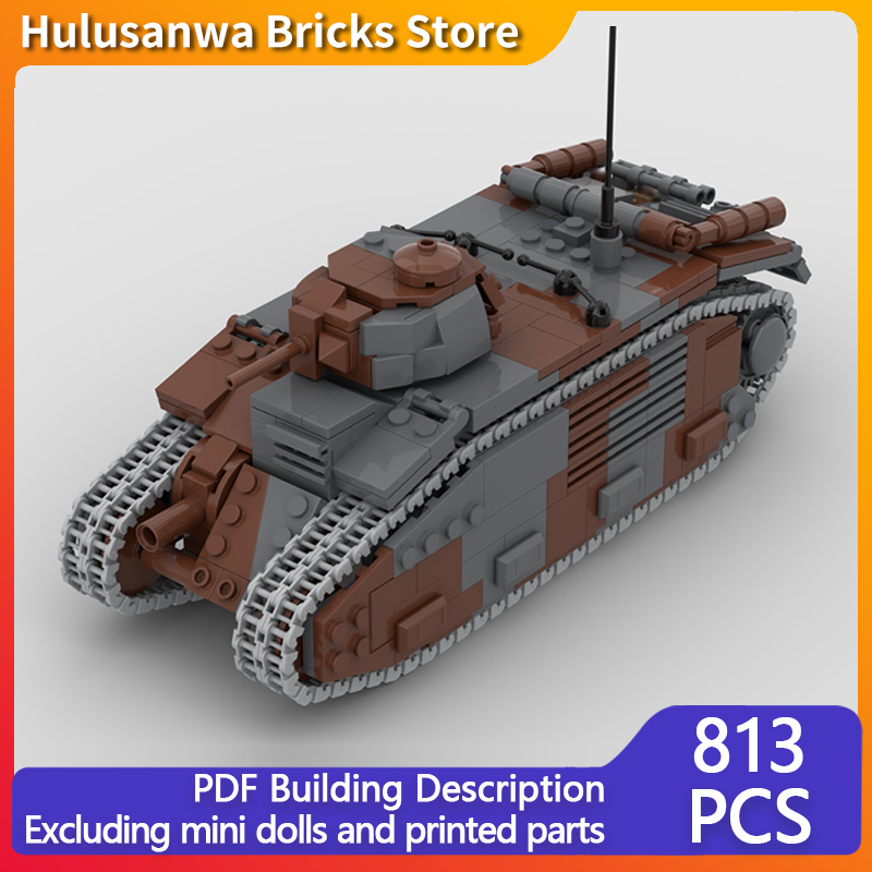 Lego Compatible Military Tank - B1 Bis Military Tanks Model MOC