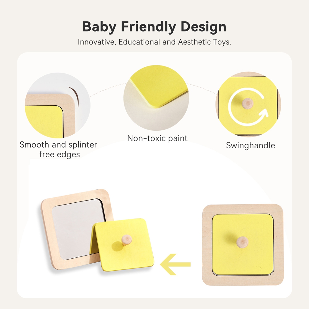 Montessori Wooden Mirror Puzzl - đánh giá và giá Montessori Wooden Busy Board Toddler
